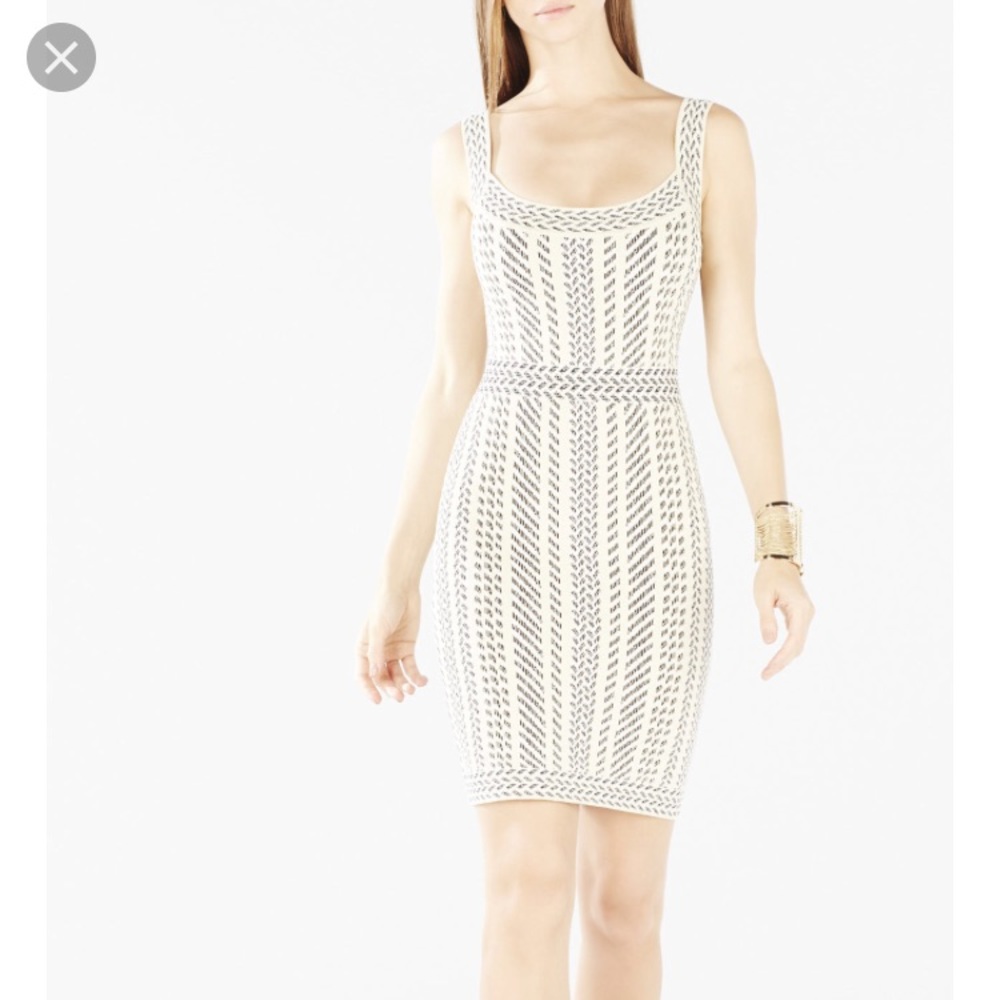 Aleena Embroidered Knit Jacquard Dress
